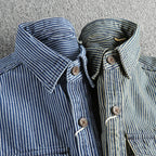 Theodore Vintage Denim Shirt | Striped, Cotton Blend, Relaxed Fit 4