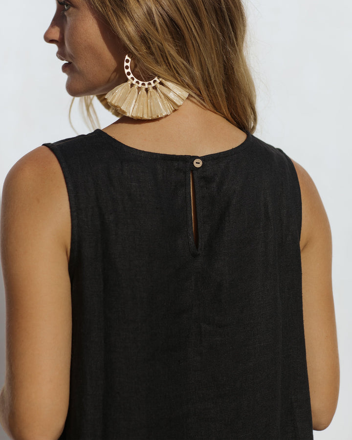 Toscana Linen Dress | Asymmetrical Hem, Relaxed Fit Summer Dress for Women 2