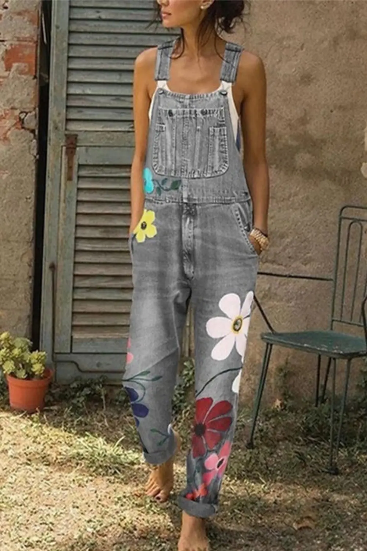 Tracy Denim Overalls for Women | Adjustable Straps, Ankle-Length Jean Dungarees 0