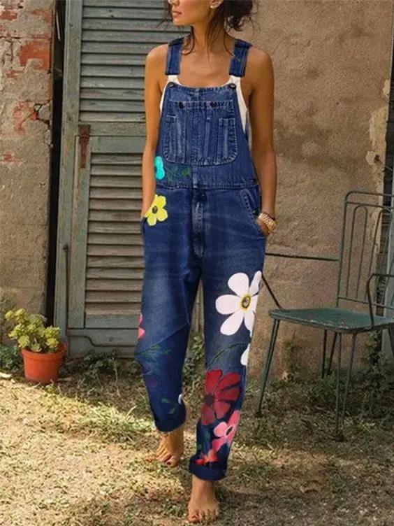 Tracy Denim Overalls for Women | Adjustable Straps, Ankle-Length Jean Dungarees 1