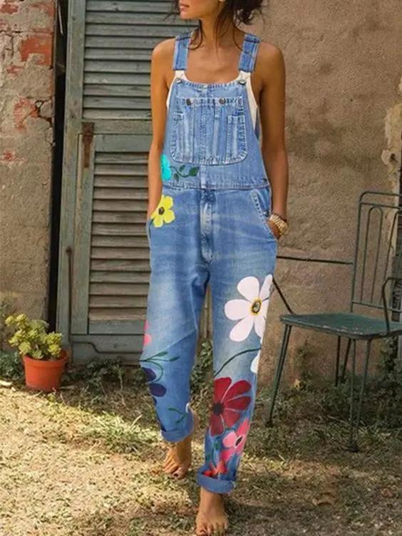 Tracy Denim Overalls for Women | Adjustable Straps, Ankle-Length Jean Dungarees 2