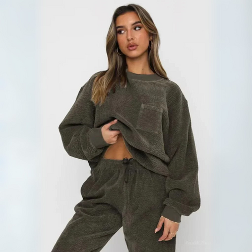 Cora Corduroy Sweatset featuring a soft, relaxed fit in a stylish design, perfect for cozy casual wear. - 1