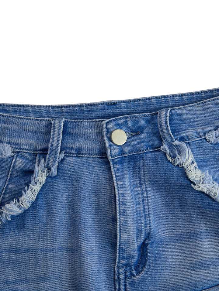 Vera Denim Culottes | High-Waist, Tassel Detail, Slim Fit 7