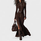Tayli Elegant Dress featuring a flowing silhouette and adjustable belt, perfect for any occasion. - 1
