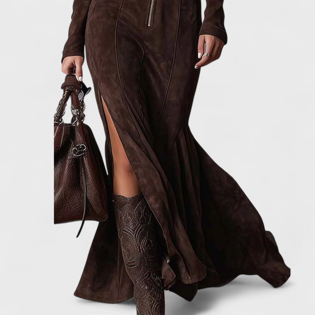 Tayli Elegant Dress featuring a flowing silhouette and adjustable belt, perfect for any occasion. - 2