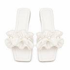 Vionnet Slides | Vegan Leather, Pearl Embellishments 0