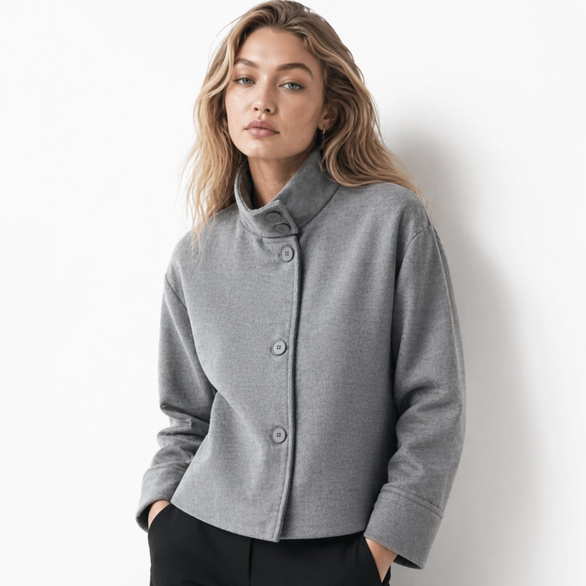 Virellea Jacket | Soft Wool-Blend, Boxy Silhouette 11