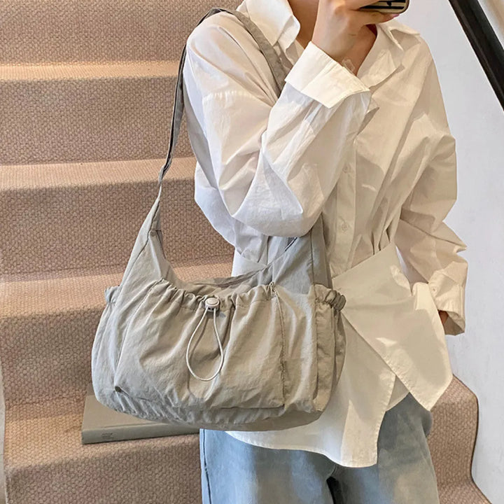 Nava Crossbody Bag for Women featuring a stylish checkered design made of durable nylon and polyester. - 43