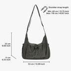 Nava Crossbody Bag for Women featuring a stylish checkered design made of durable nylon and polyester. - 26