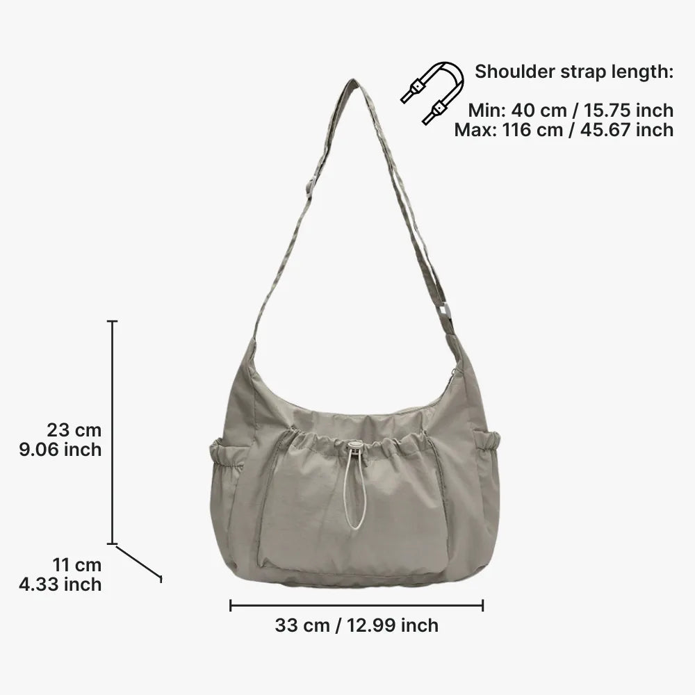 Nava Crossbody Bag for Women featuring a stylish checkered design made of durable nylon and polyester. - 17