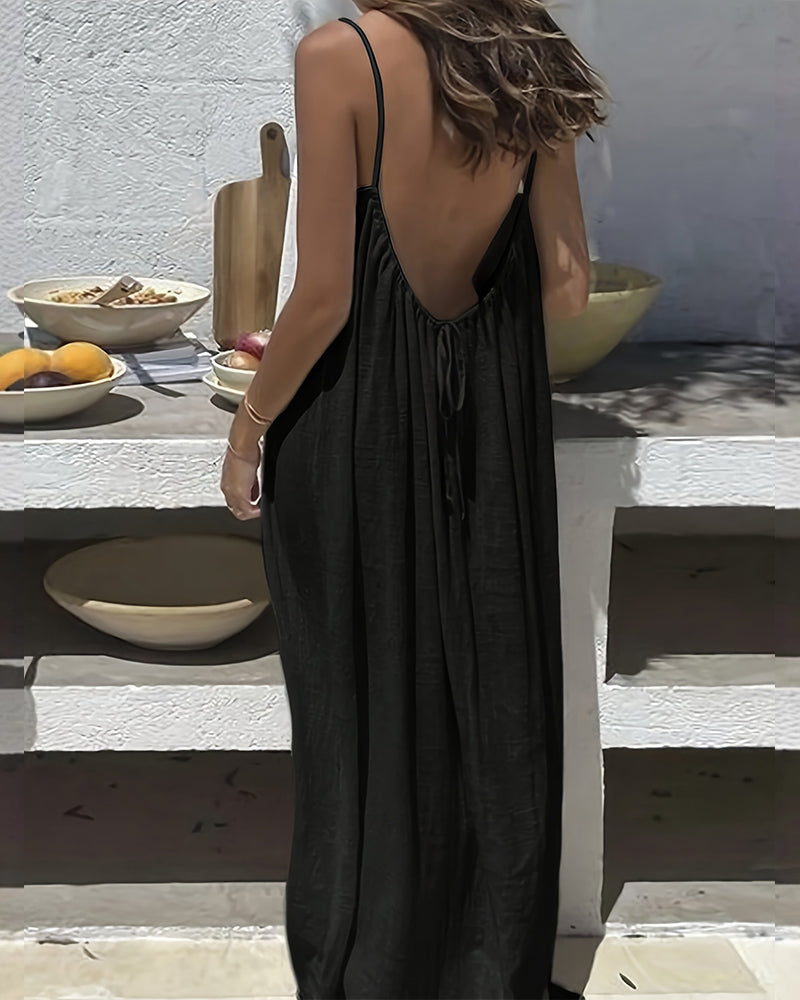 Wanda Cami Dress | Backless, Soft Fabric Summer Dress for Women 1