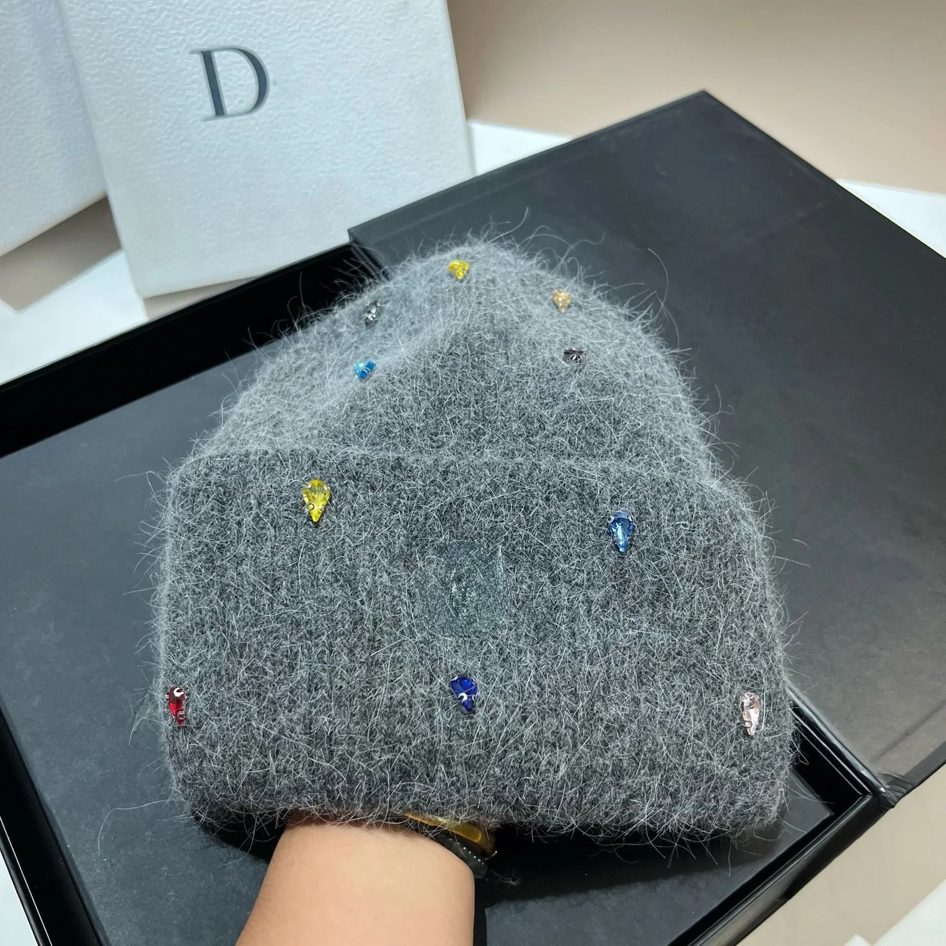 Warm knitted hat for women