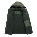 Warmer men's parka with hood