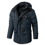 Warmer men's parka with hood