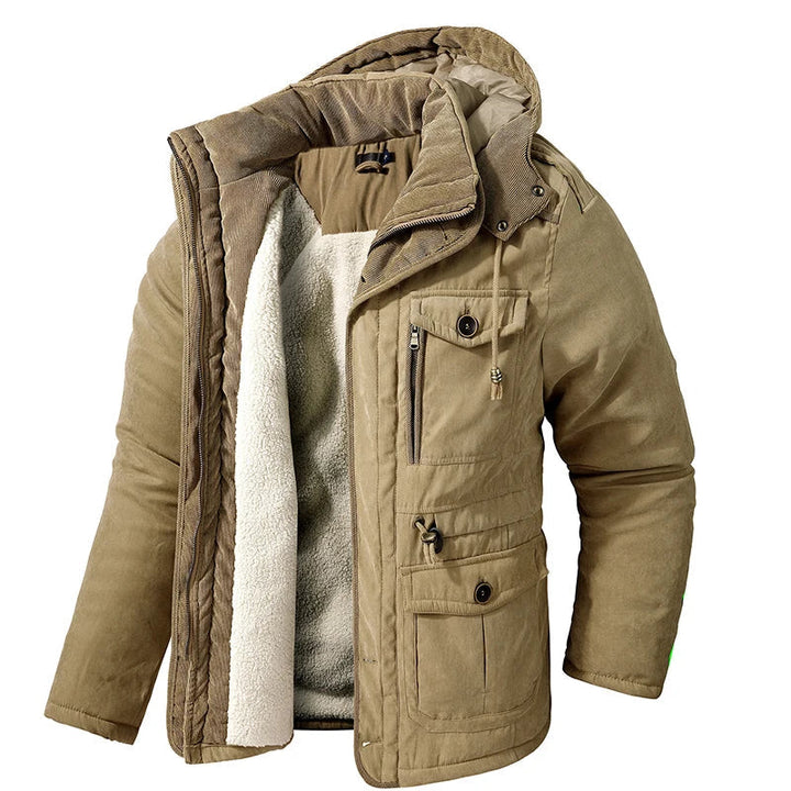 Waver Mens Parka Jacket featuring a fleece lining and windproof design, perfect for winter outdoor activities. - 3