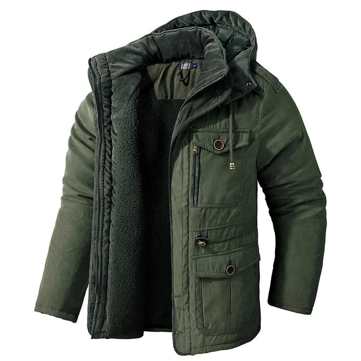 Waver Mens Parka Jacket featuring a fleece lining and windproof design, perfect for winter outdoor activities. - 1