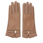 Leather look gloves for winter
