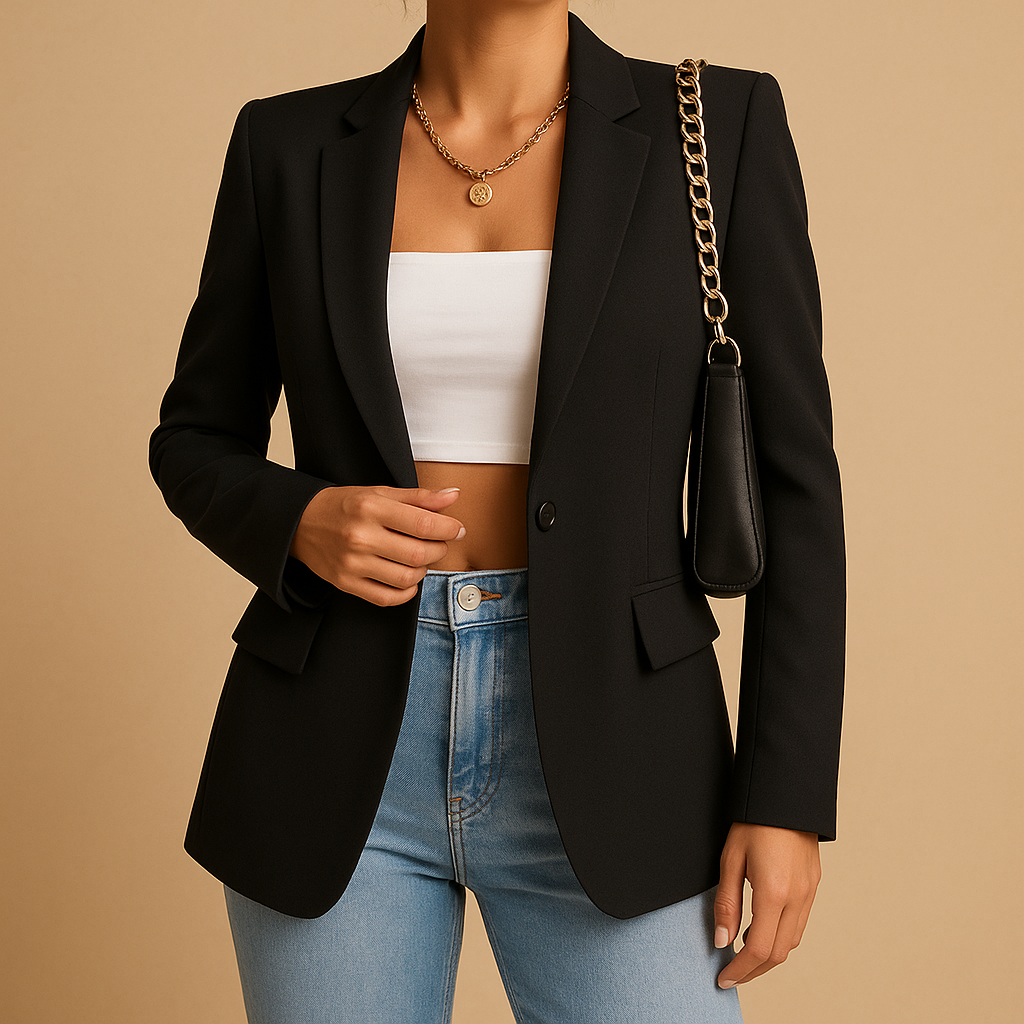 Wina Black Blazer | Structured Design for Women, Versatile and Stylish 6