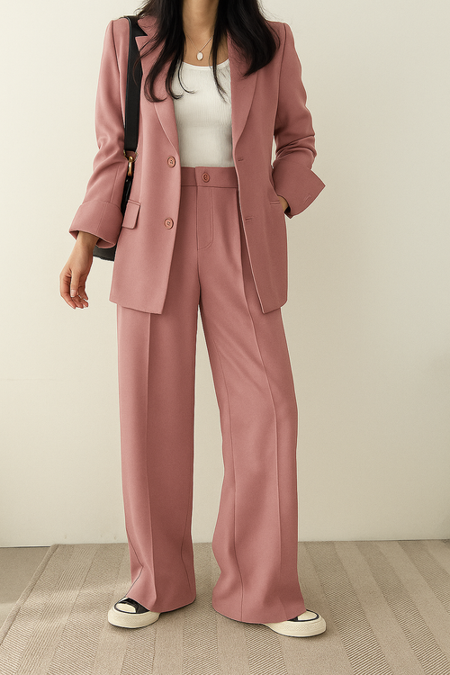 Wisteria Women's Suit | Tailored Blazer and Pantaloon Set, High-Quality Fabric 1
