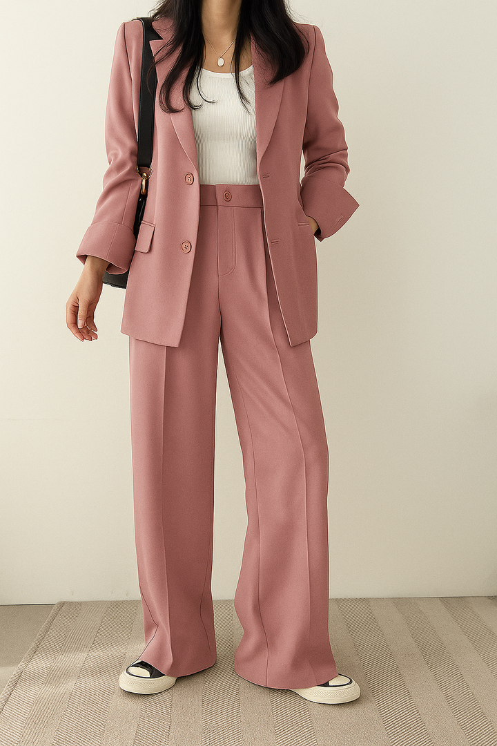 Wisteria Women's Suit | Tailored Blazer and Pantaloon Set, High-Quality Fabric 1