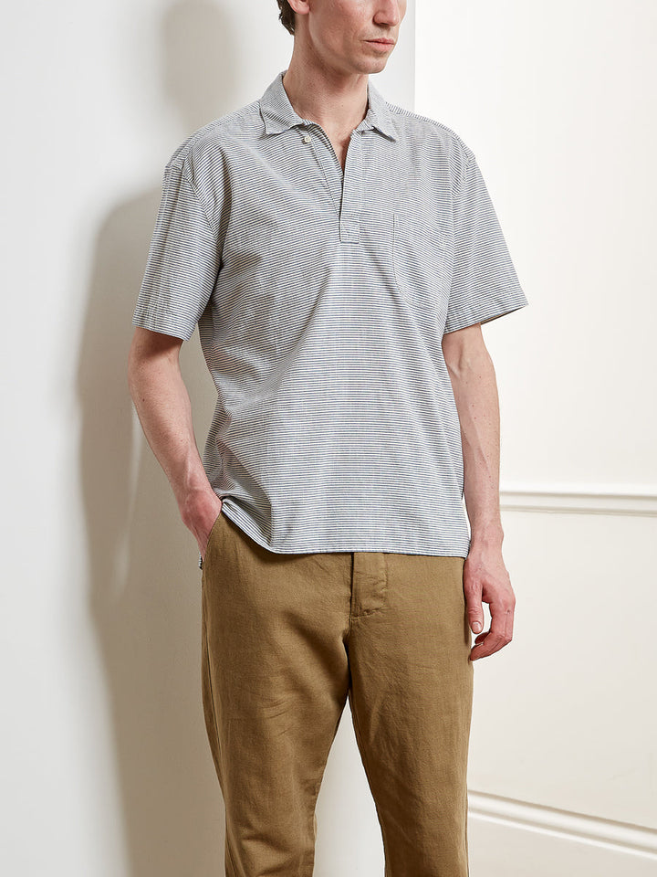 Yarrow Men's Shirt | Lightweight, Relaxed Fit, Short Sleeve, Bali Blue 1