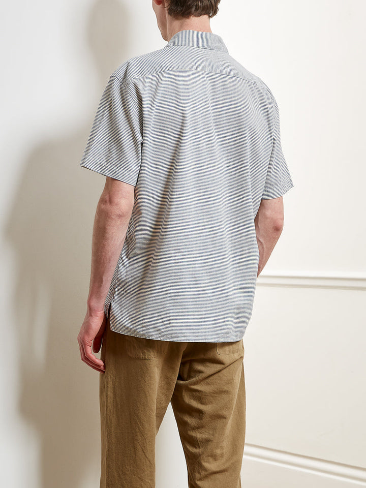 Yarrow Men's Shirt | Lightweight, Relaxed Fit, Short Sleeve, Bali Blue 2