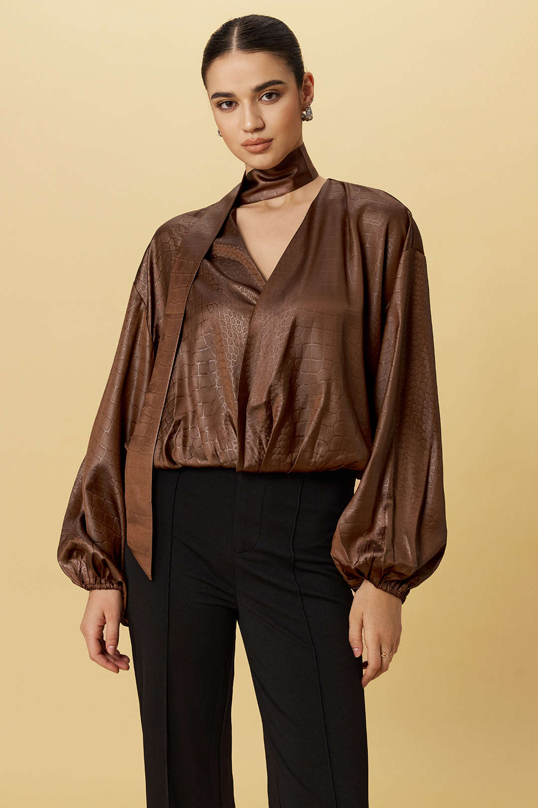 Alexia | Satin Long-Sleeve