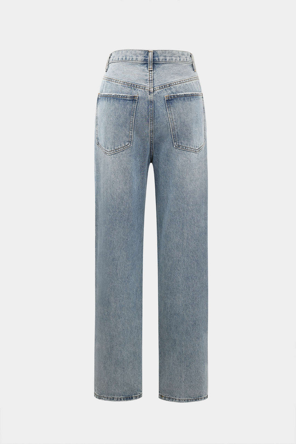 Asymmetric | Waist Straight Leg Jeans