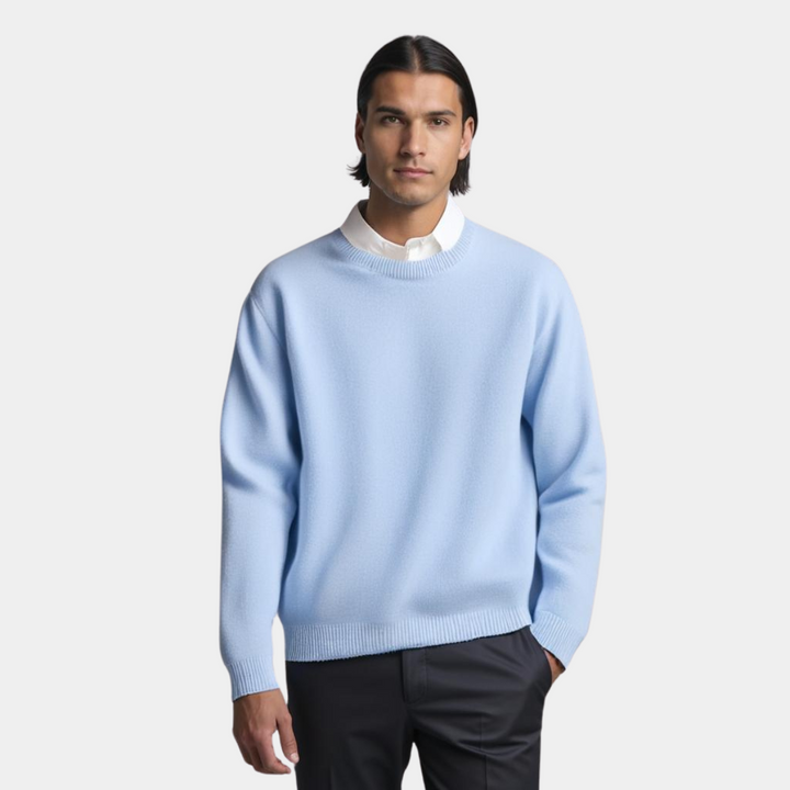 Alessio Men’s Sweater in premium soft knit, featuring a stylish slim fit design perfect for casual or formal occasions. - 1