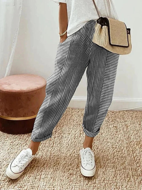 Lightweight Sole Striped Trousers in a relaxed fit, made from breathable fabric for ultimate comfort and style. - 1
