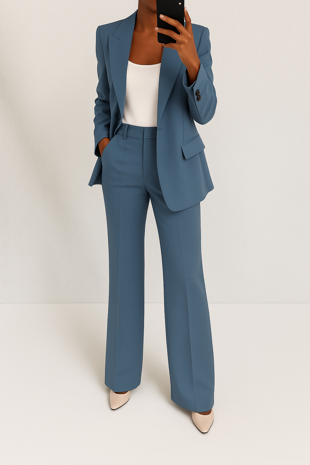 Vita Women's Suit | Tailored Blazer and Slim-Fit Trouser Set - 5