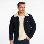 Men's Cozy Denim Jacket | Cold Weather