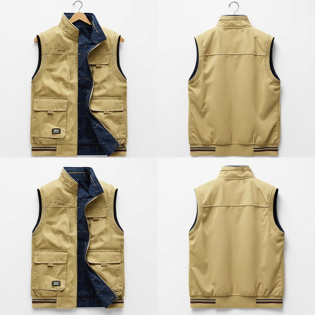 Crispin | Sleeveless Vest With Multi Pocket