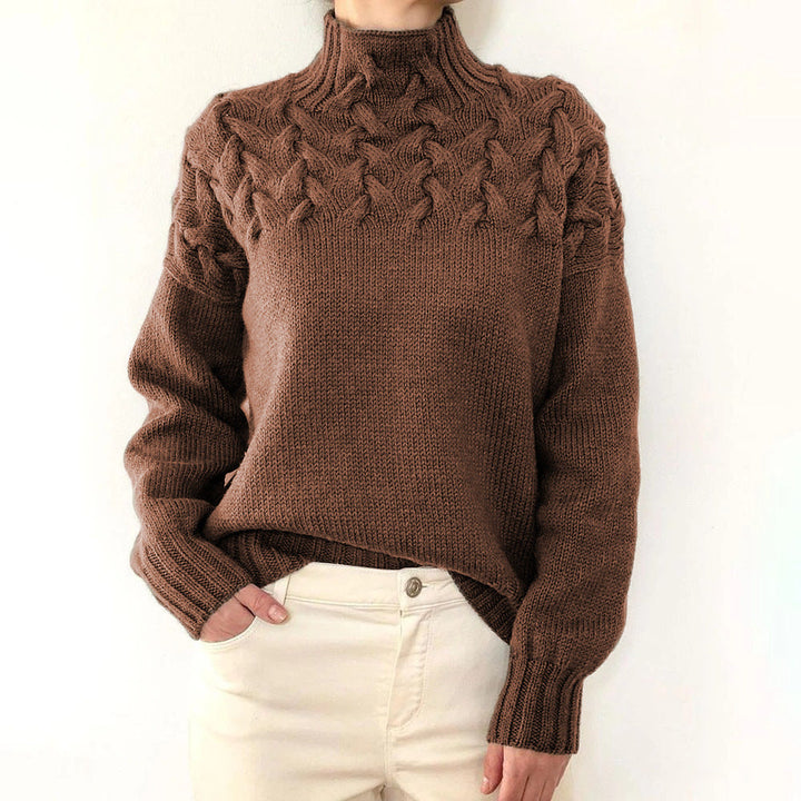 Women's Knit Turtleneck Sweater, 14 Colours, Fitted, Layering Piece