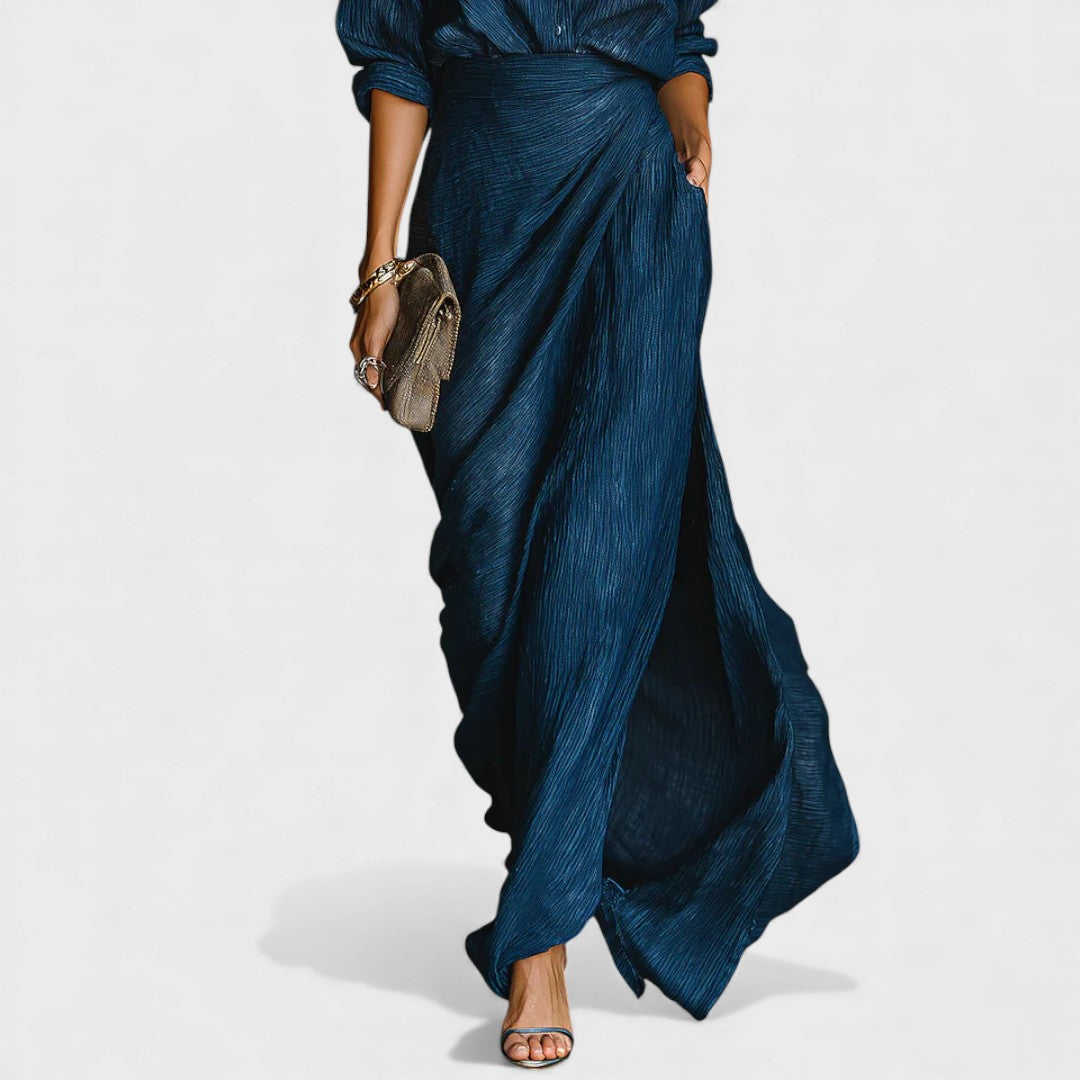 Nayla Pleated Dress | Lightweight, Elegant Maxi for Wedding Guests and Summer Events - 3