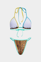 Leopa | Tie-Up Split Bikini Set