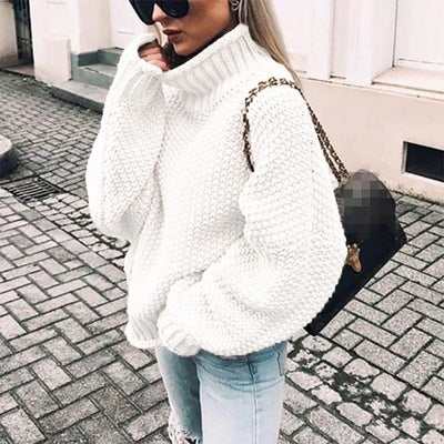 Chunky Knit Turtleneck Sweater | Oversized Fit | Soft Acrylic Blend | Winter Essential