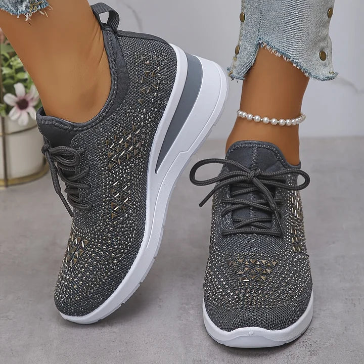 Giselle | Orthopedic Sneakers with Sparkling Rhinestones