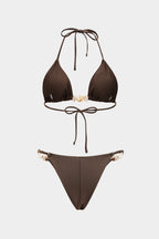 Beaded | Tie-Up Bikini Set
