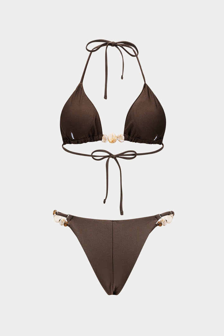 Beaded | Tie-Up Bikini Set