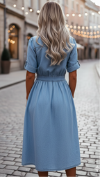 Isabelle | Belted Denim Shirt Dress