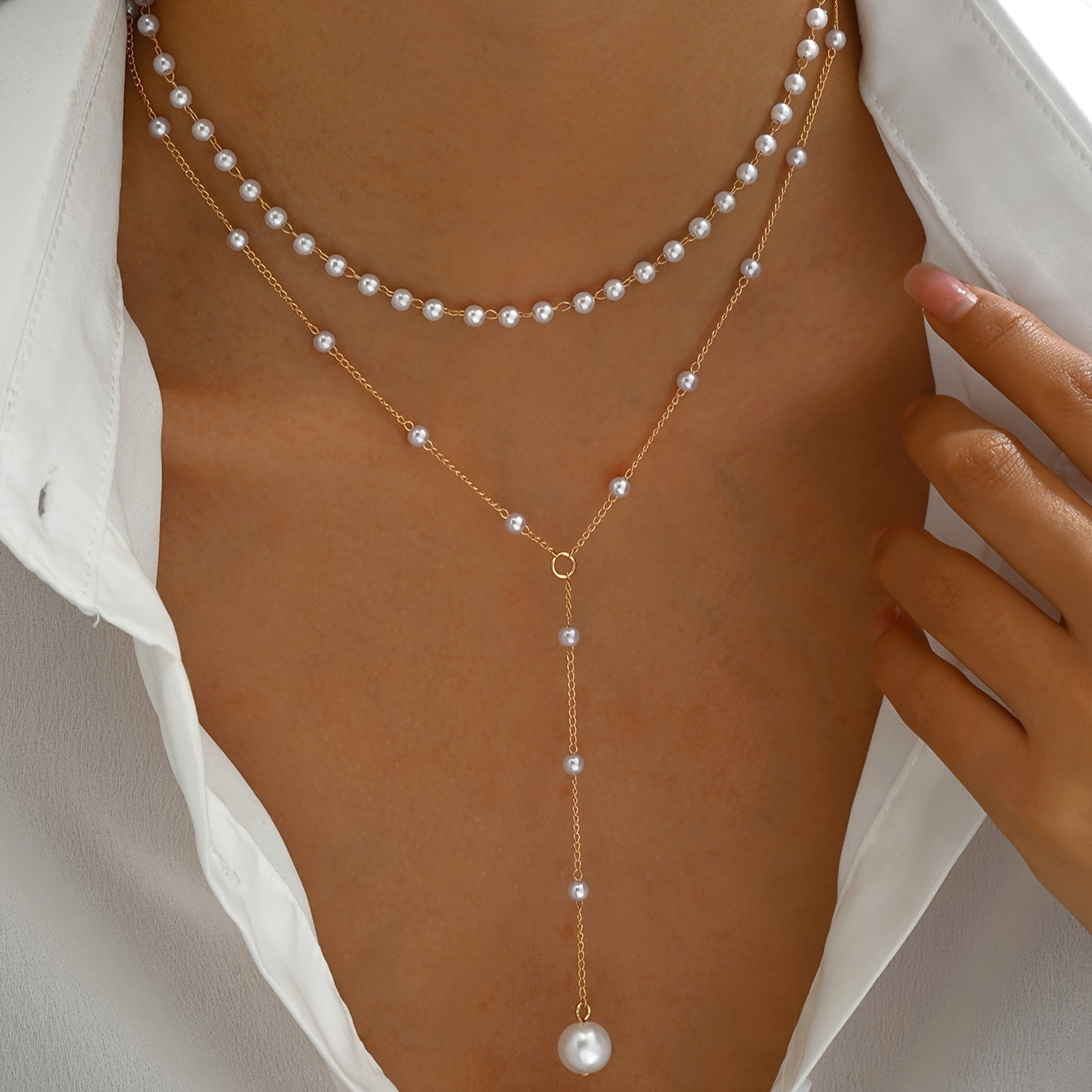 Mylah | Collana con perle a strati