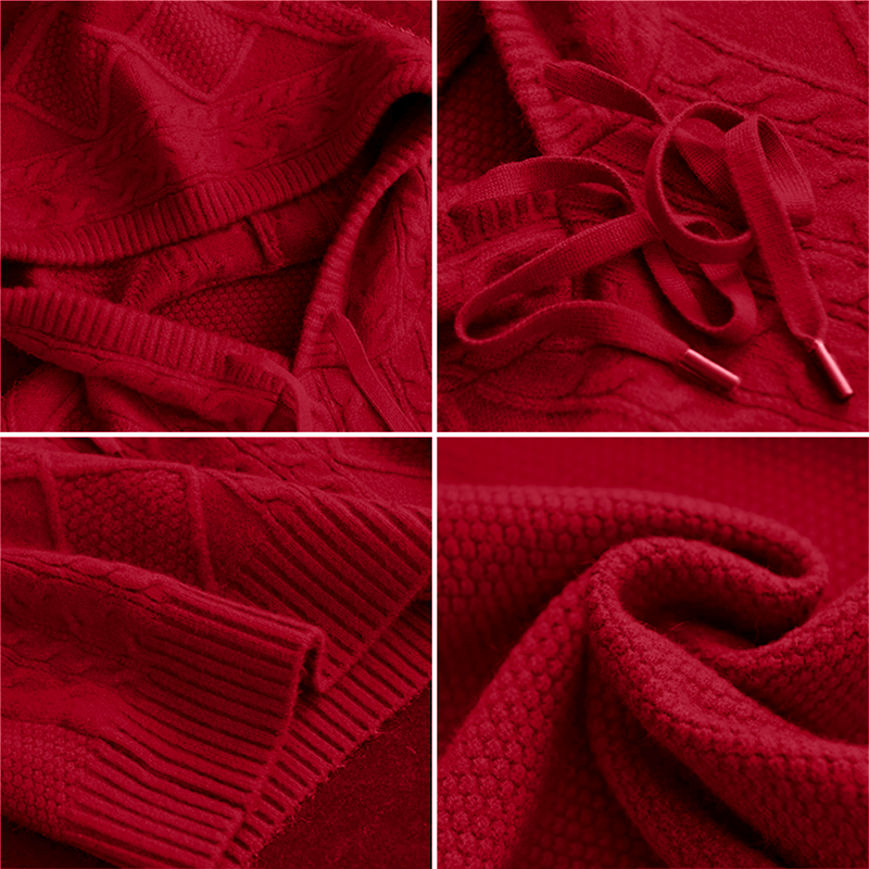 Elysia Hoodie Sweater in ultra-soft cable knit featuring a relaxed fit, perfect for cozy casual wear. - 4