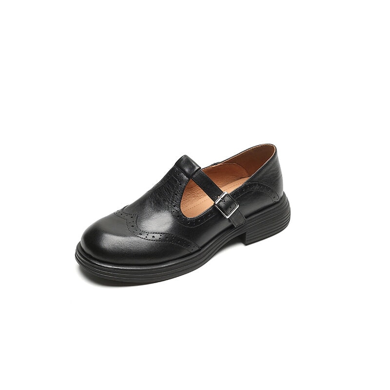 Vera Black Loafers for Women | Premium Cow Leather, Comfortable Fit - 10