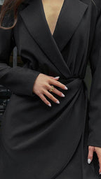 Isabelle | Classic Black Trench Dress