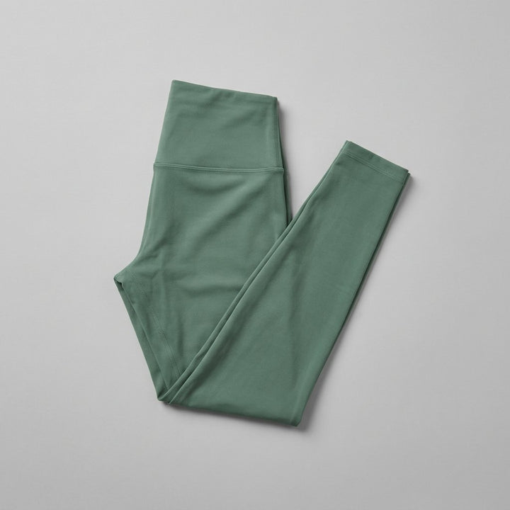 Elysia green leggings product flat lay