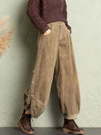 Sierra | Pleated Corduroy Pant