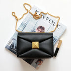 Stylish Glamco Chain Bag featuring a premium leather-look design adorned with elegant gold rivets, perfect for adding a touch of sophistication to any outfit. - 2