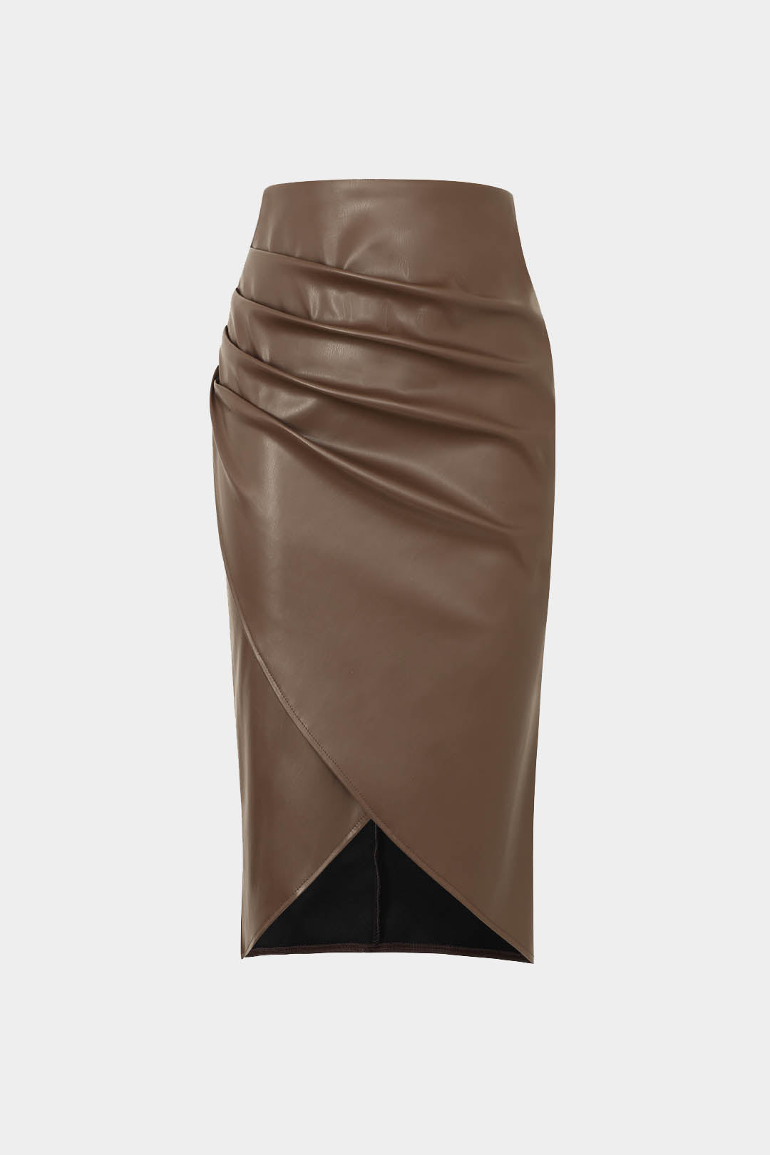 Faux Leather | Midi Skirt