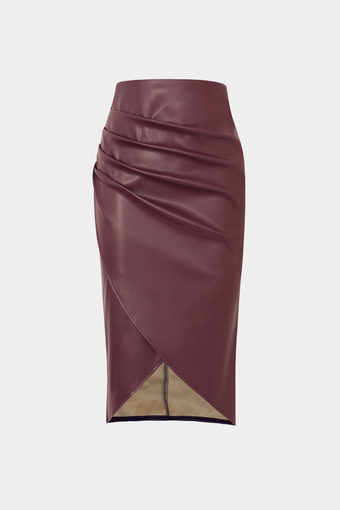 Faux Leather | Midi Skirt